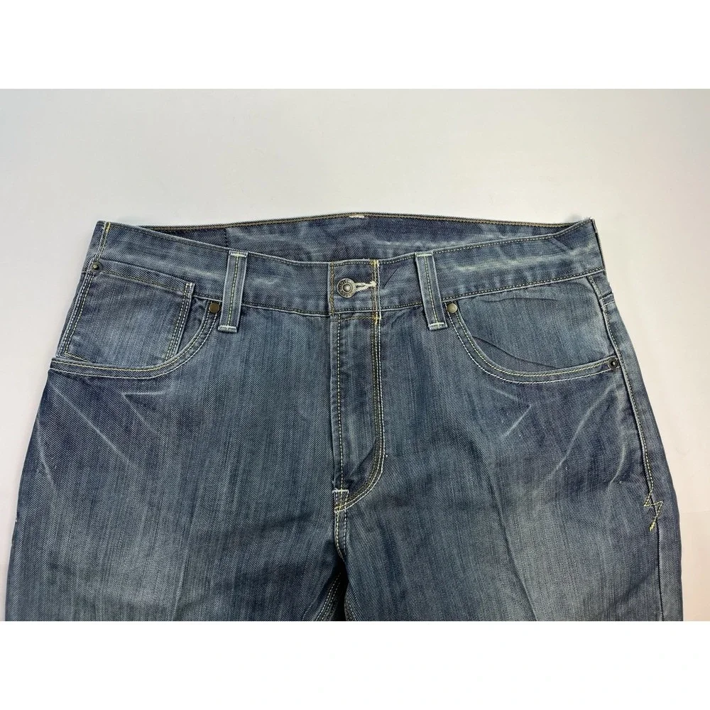 VTG Levi's 514 Jeans Mens 34x32 Blue Denim Slim Straight Grunge Flap Pocket Y2K